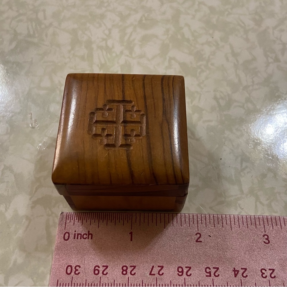 Vintage Jerusalem Small Wood Box #6374 β€οΈβπ₯ BEST PRICE - Picture 6 of 9